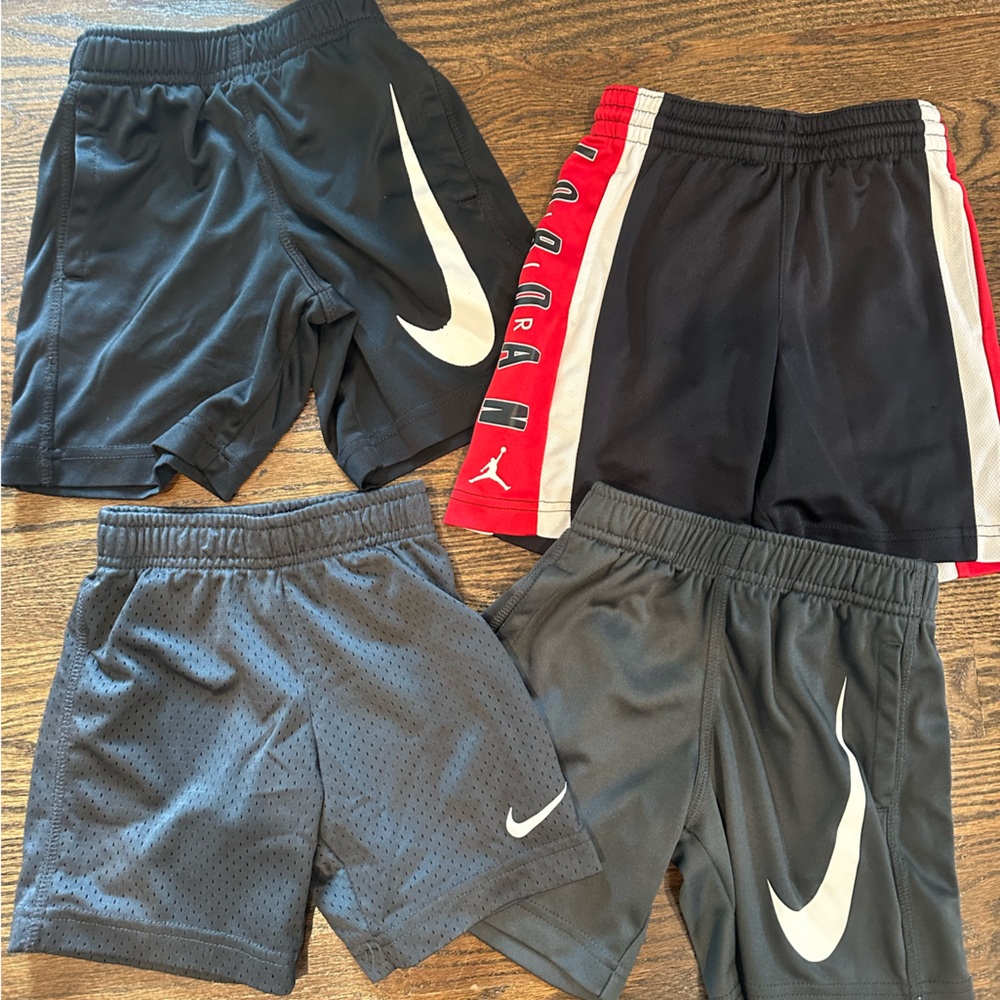 Nike Kids Shorts Set - Black, Red, and Gray